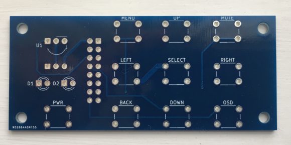 Ryde push button front panel PCB